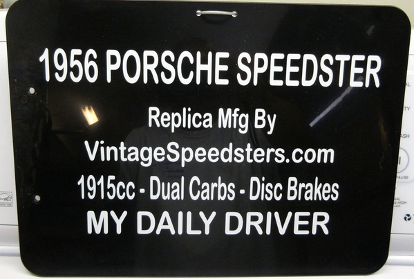 Speedster Placque